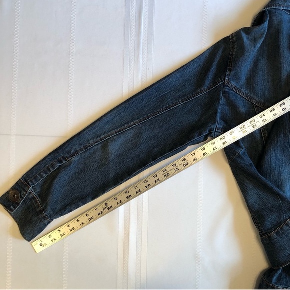 AC-3998 Classic Blue Denim Button Front Jacket Size L - Picture 8 of 11